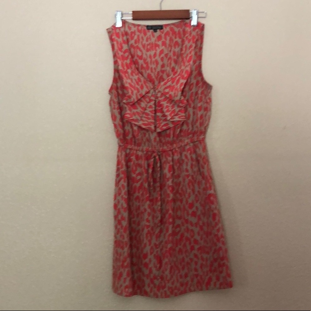 Beautiful bright coral and golden leopard print